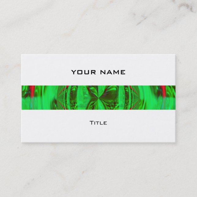 Orb Tarjeta de presentación de franja verde espald (Anverso)