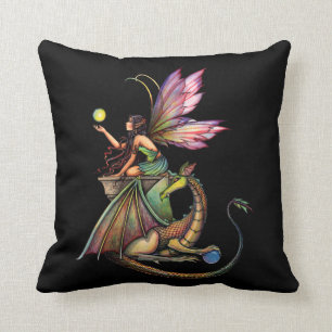Orbes de Dragón Hada y Dragón Almohada Cojín