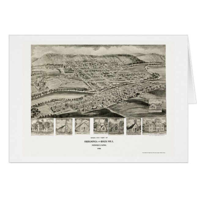 Orbisonia y colina de la roca, mapa panorámico del (Anverso (Horizontal))
