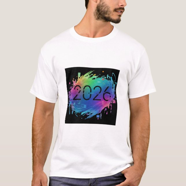 Orbital Dawn: Camiseta Año Nuevo 2026 (Anverso)