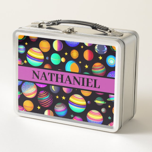 Órbitas y planetas Caja de almuerzo (Anverso)
