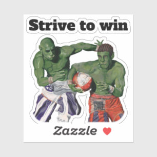 Orc Gladiator Fantasy Pegatina de arte