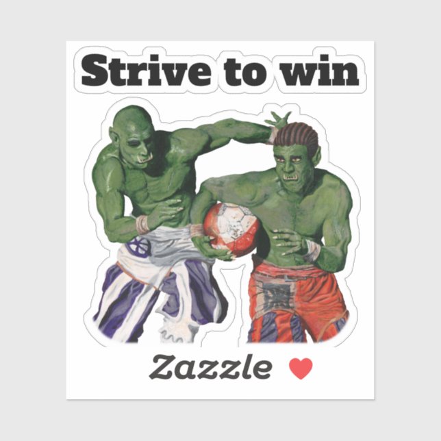 Orc Gladiator Fantasy Pegatina de arte (Hoja)