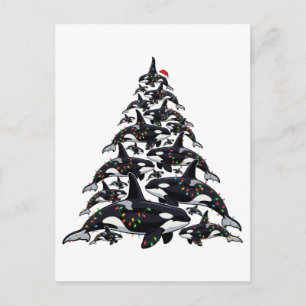Orca árbol de Navidad para el amor por la vida mar