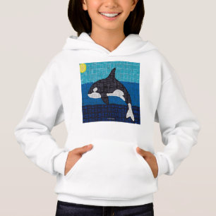 Orca (blanco) - Sudadera con capucha para niñas