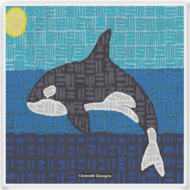 Orca - Calcomanía de vinilo (Anverso)