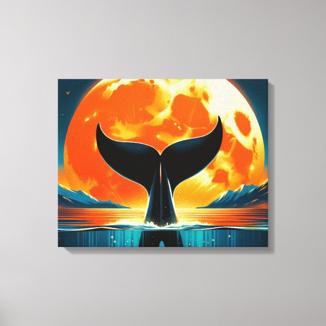 Orca de impresión de lienzo estirado (Anverso)