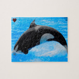 Orca o ballenas asesinas en rompecabezas