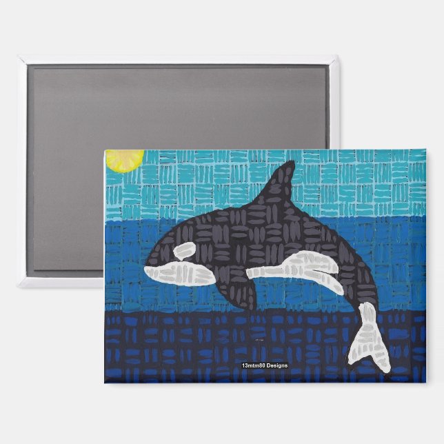 Orca (rectángulo) - Imán (Anverso/Reverso)