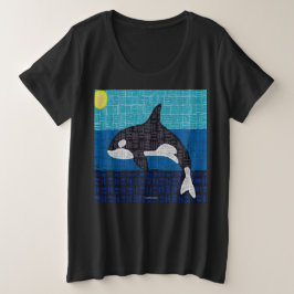 Orca (vívido) - camiseta de talla grande para muje
