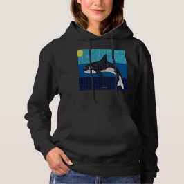 Orca (vívido) - Sudadera con capucha para mujer
