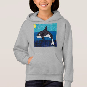 Orca (vívido) - Sudadera con capucha para niña