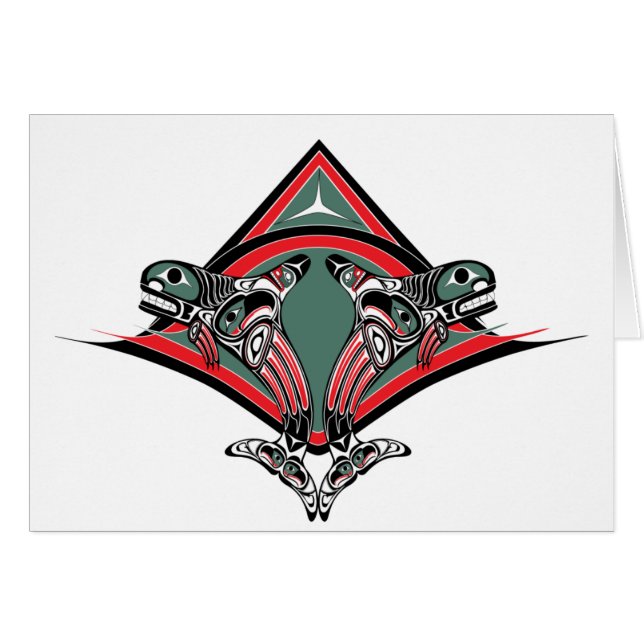 Orca y Eagle del Tlingit (Anverso (Horizontal))