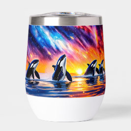 Orcas bajo el cielo galaxy 02 Diseño de Rich AMeN