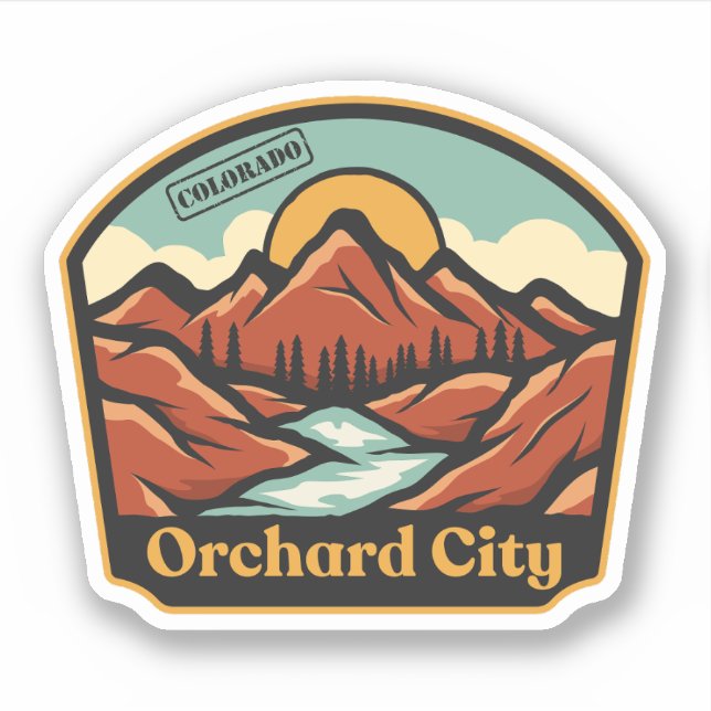 Orchard City, Pegatina de Colorado (Anverso)