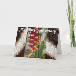 ORCHID SOBRE LA TARJETA DE REUNIÓN DE ZEBRA FLORAL