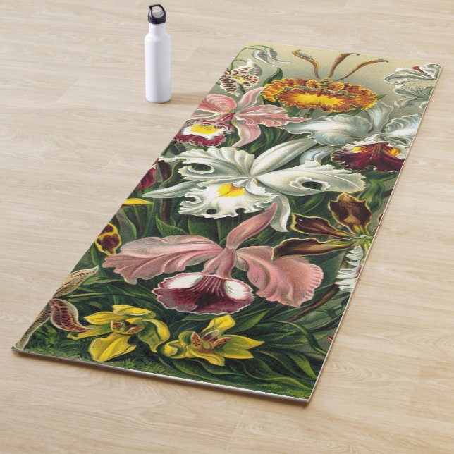 Orchidaceae Orchids Yoga Mat de Ernst Haeckel (In situ)