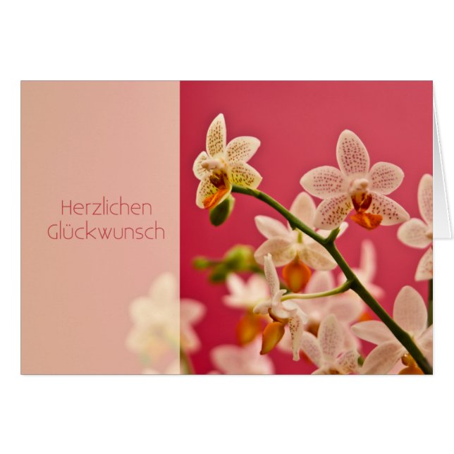 Orchidee • Geburtstagskarte (Anverso (Horizontal))