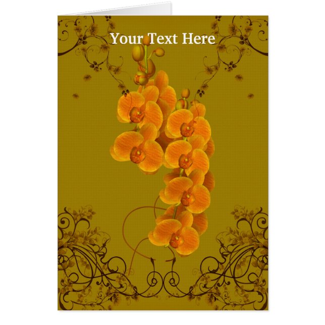 Orchids Floral Design Photo Card (Frente)