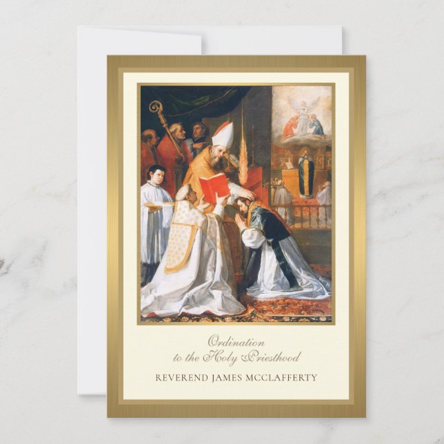 Orden católica de invitación al sacerdocio sagrado (Anverso)