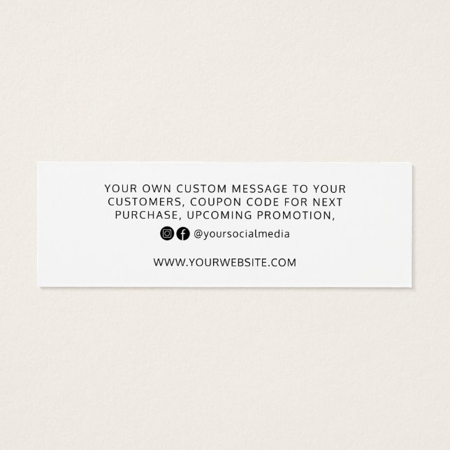 Orden de guión elegante moderno Gracias Pedir Inse (Atrás)