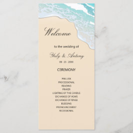 Orden de Línea de Boda Tropical en la Playa Coster