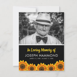 Orden de servicio de funerales de girasol | Gracia