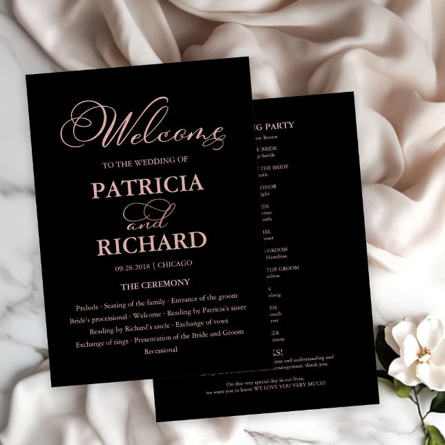 Orden de Servicio de la Ceremonia de Boda Programa (Subido por el creador)