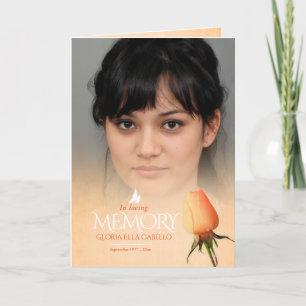 Orden de servicio del programa funeral naranja ros