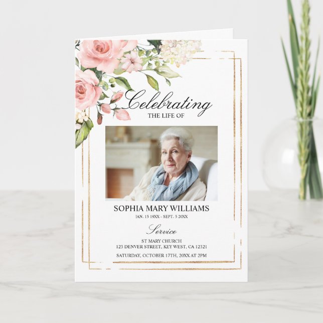 Orden de servicio funeraria de Rubor, programa con (Anverso)