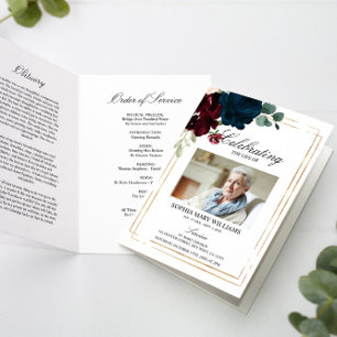 Orden de servicio funeraria y programa de memoria 