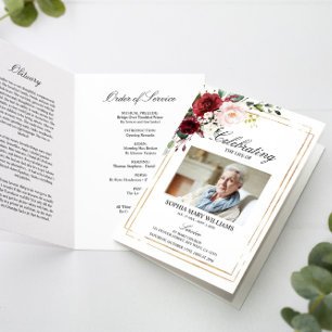 Orden de servicio funeraria y programa de memoria 