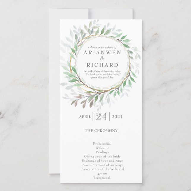 Orden de servicio, Woodland (Anverso)