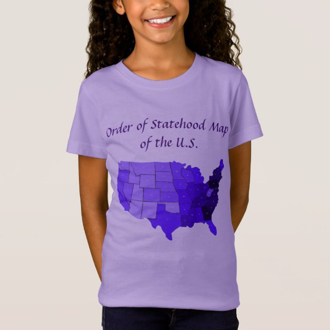 Orden del Mapa de Estado de los EE.UU., camisetas  (Anverso)