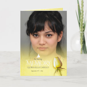 Orden del servicio del programa funeral amarillo r
