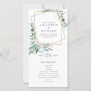 Orden del servicio, programa, Geométrico #2