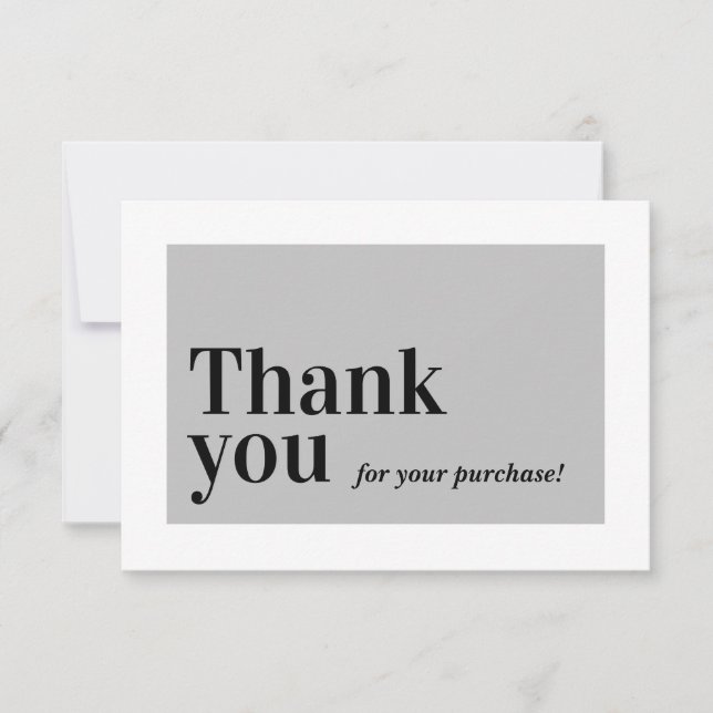 ORDEN ELEGANTE INSERTAR agradecimiento de negocios (Anverso)