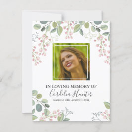 Orden funeral de servicio | Blossom rosa elegante