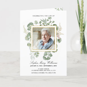 Orden funeral de servicio   Programa Floral Memori