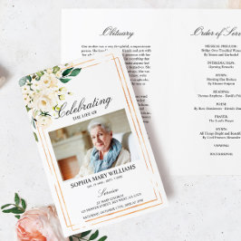 Orden funeral de servicio | Programa Floral Memori