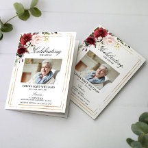 Orden funeral de servicio | Programa Floral Memori