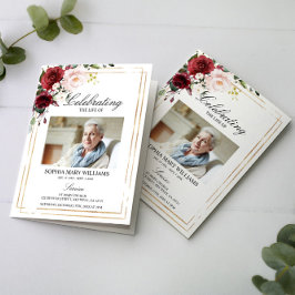 Orden funeral de servicio | Programa Floral Memori