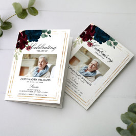 Orden funeral de servicio | Programa Floral Memori