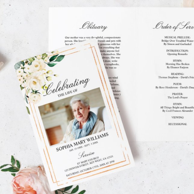 Orden funeral de servicio | Programa Floral Memori (Subido por el creador)