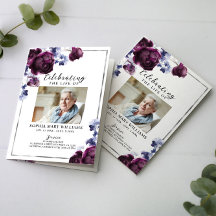 Orden funeral de servicio | Programa Floral Memori