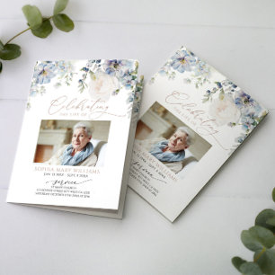 Orden funeral de servicio   Programa Floral Memori