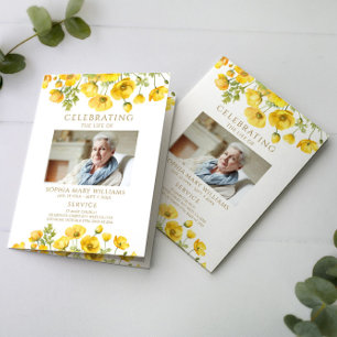 Orden funeral de servicio   Programa Floral Memori