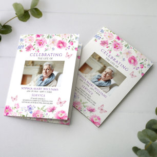 Orden funeral de servicio   Programa Floral Memori