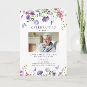 Orden funeral de servicio   Programa Floral Memori