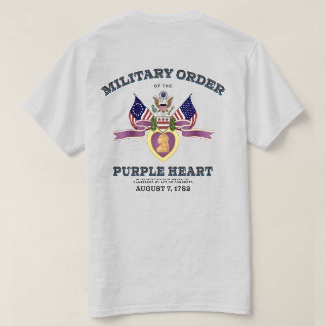 Orden militar de la camiseta del Corazón Púrpura (Reverso del diseño)